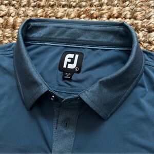 FootJoy FJ Men's Performance Polo Shirt - Blue Large Men’s